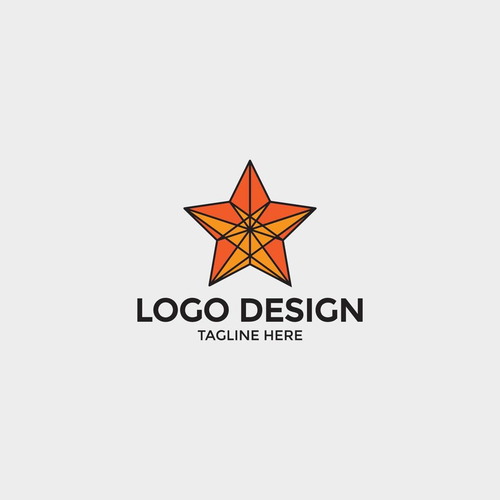 concepto de diseño de logotipo vectorial abstracto estrella vector