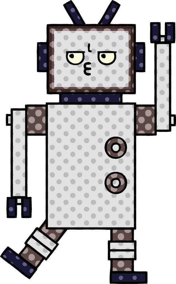 comic book style cartoon robot vector
