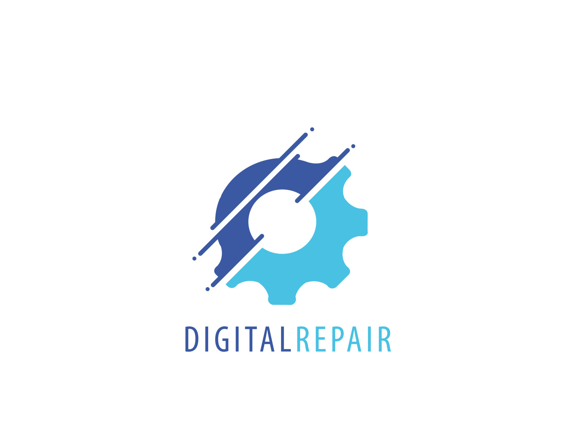 Digital repair logo 8488209 Vector Art at Vecteezy