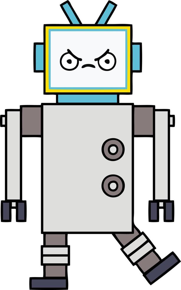 cute cartoon robot vector