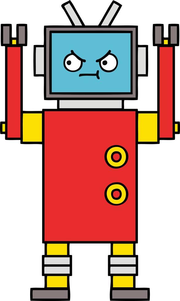 cute cartoon robot vector