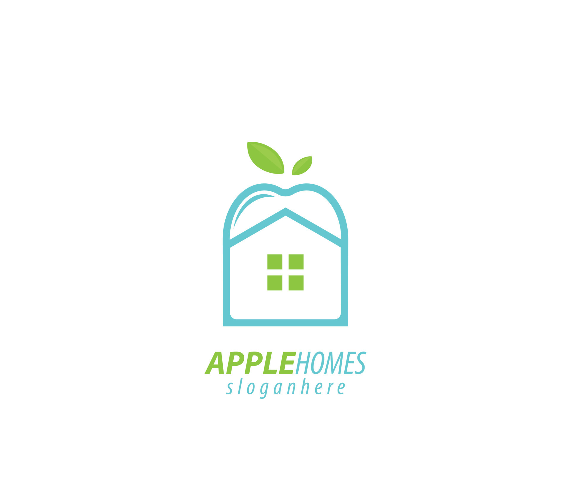 Apple Homes design logo 8488914 Vector Art at Vecteezy