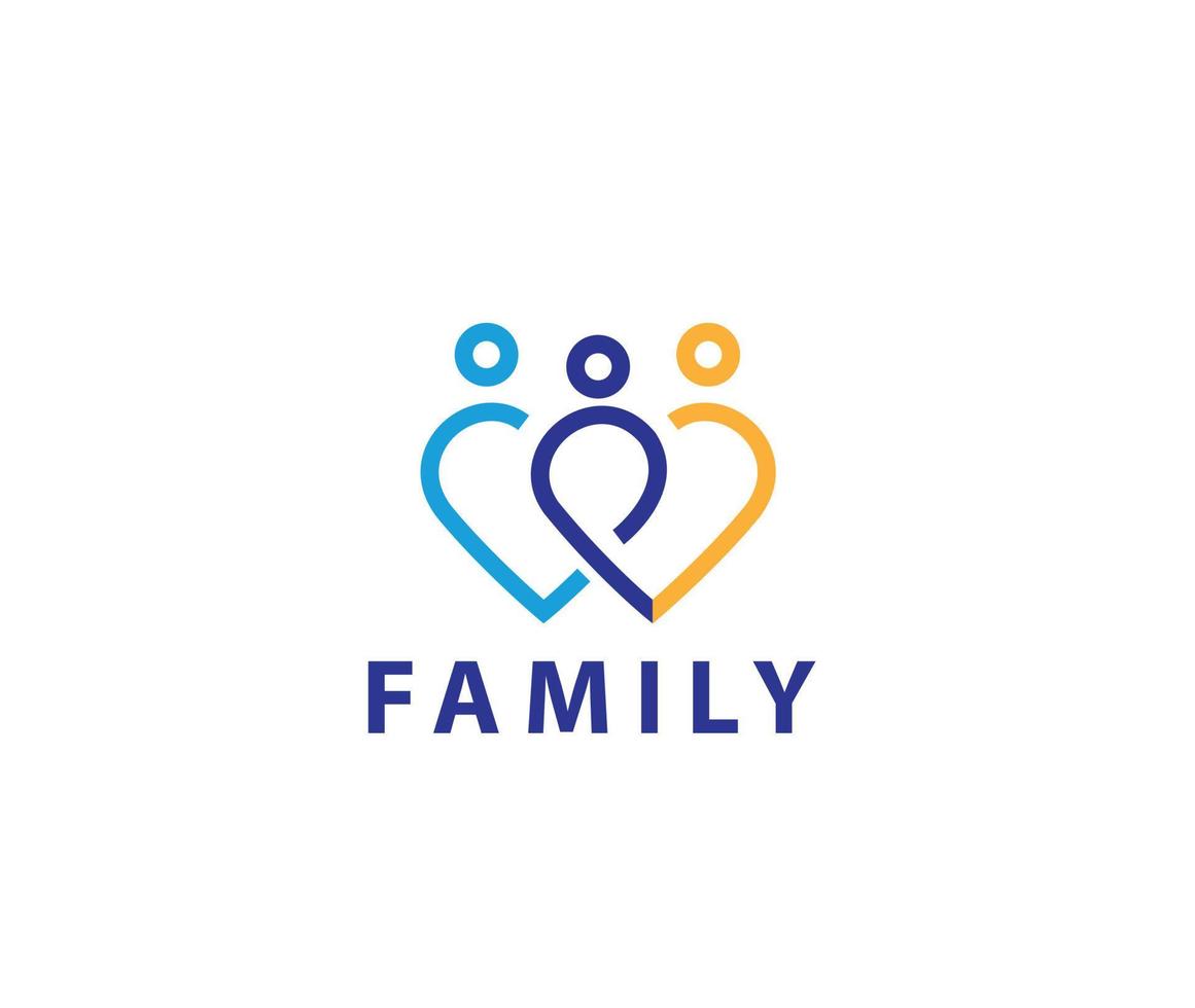 Family link love design logo 8489174 Vector Art at Vecteezy