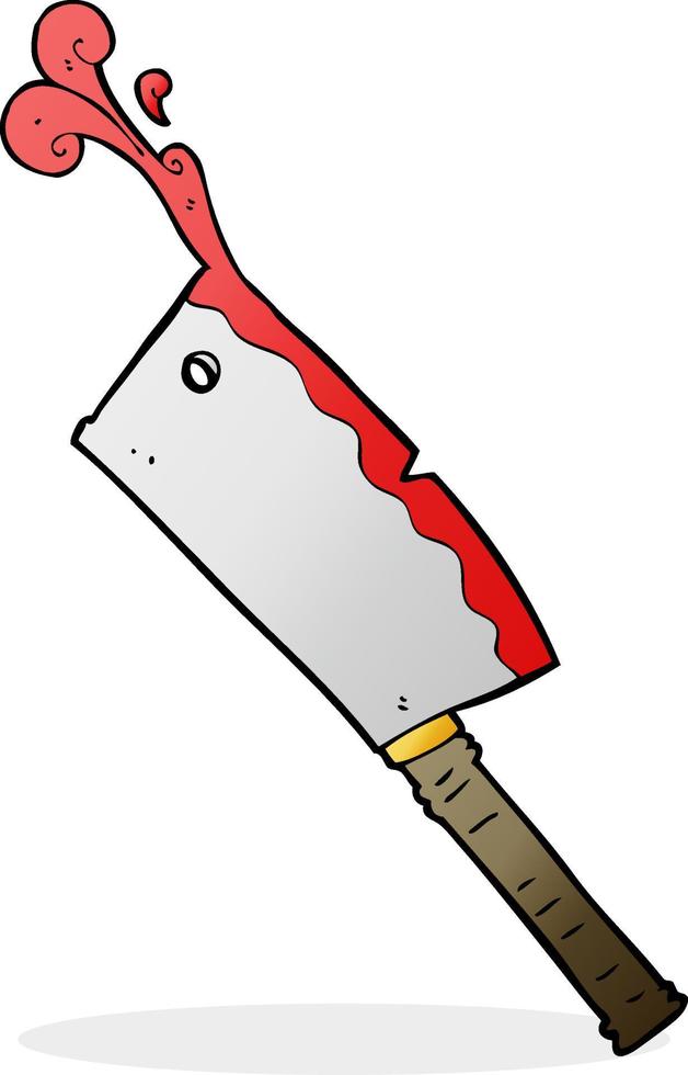 cartoon meat cleaver vector