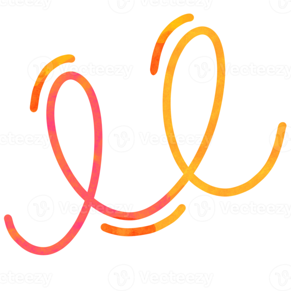 Abstract line color clipart. png