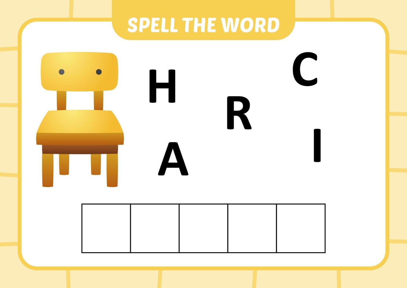 spell the word for kids, chair vector 8489678 Vector Art at Vecteezy