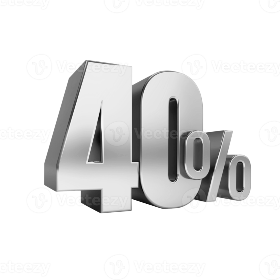 40, forty percent off. On sale. Great deal. ten percent. 3D text png