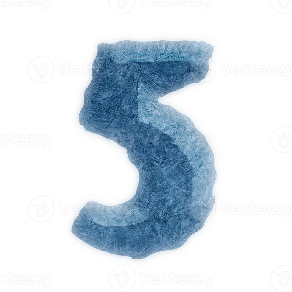 Number 5 ice Number five icon design png