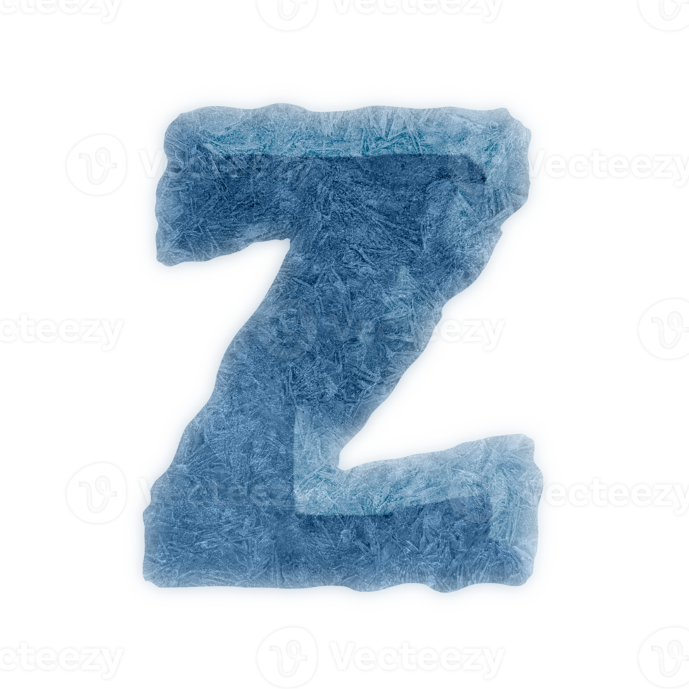 capital  Z ice Alphabet Letters icon design png