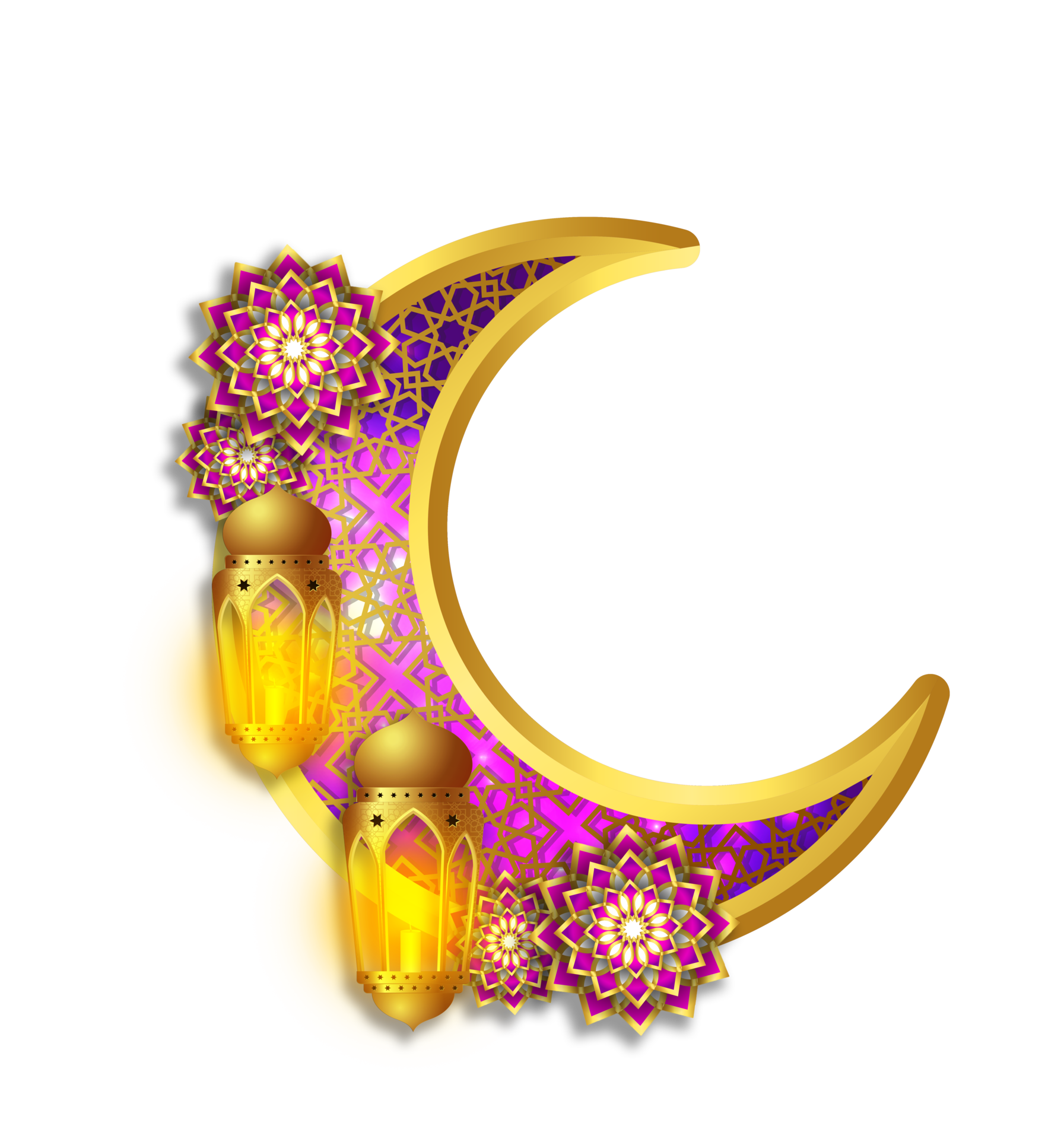 Eid Mubarak Islamic design crescent moon 8489907 PNG