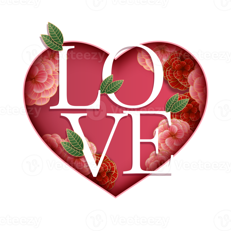 coeur de saint valentin fait de roses rouges png