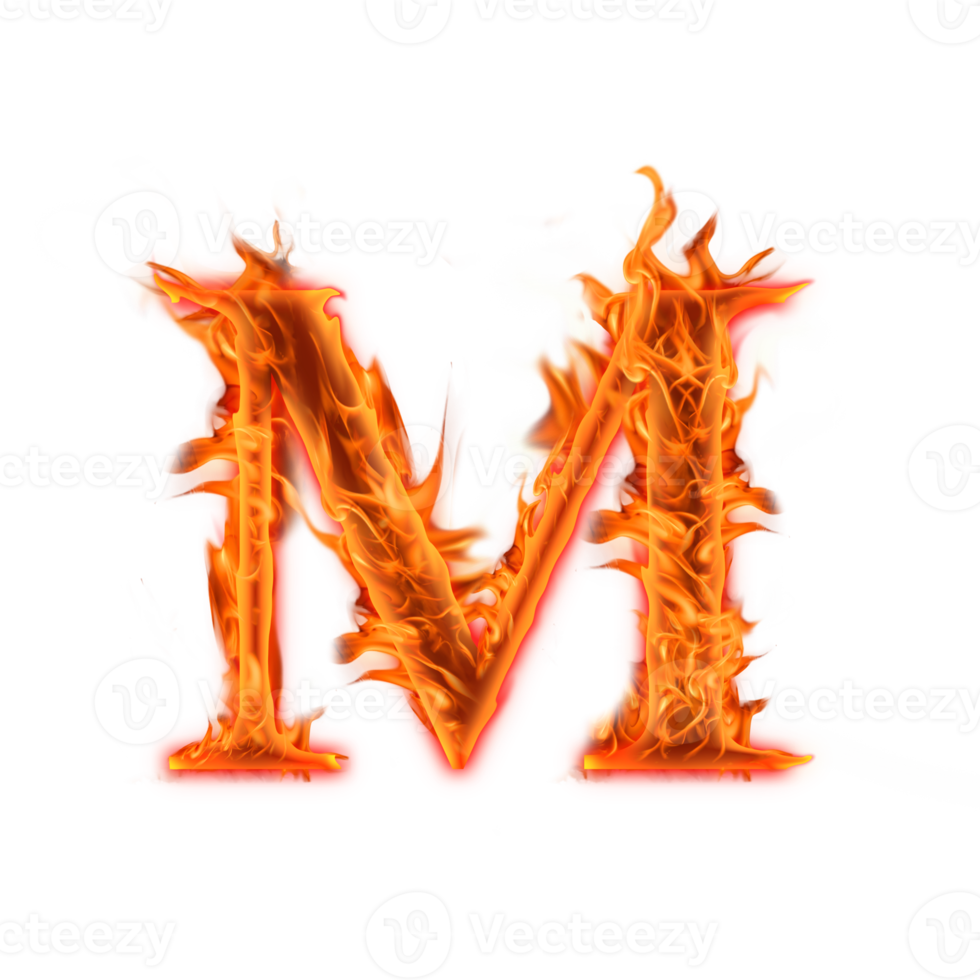 capital M Fire Alphabet Letters icon design png