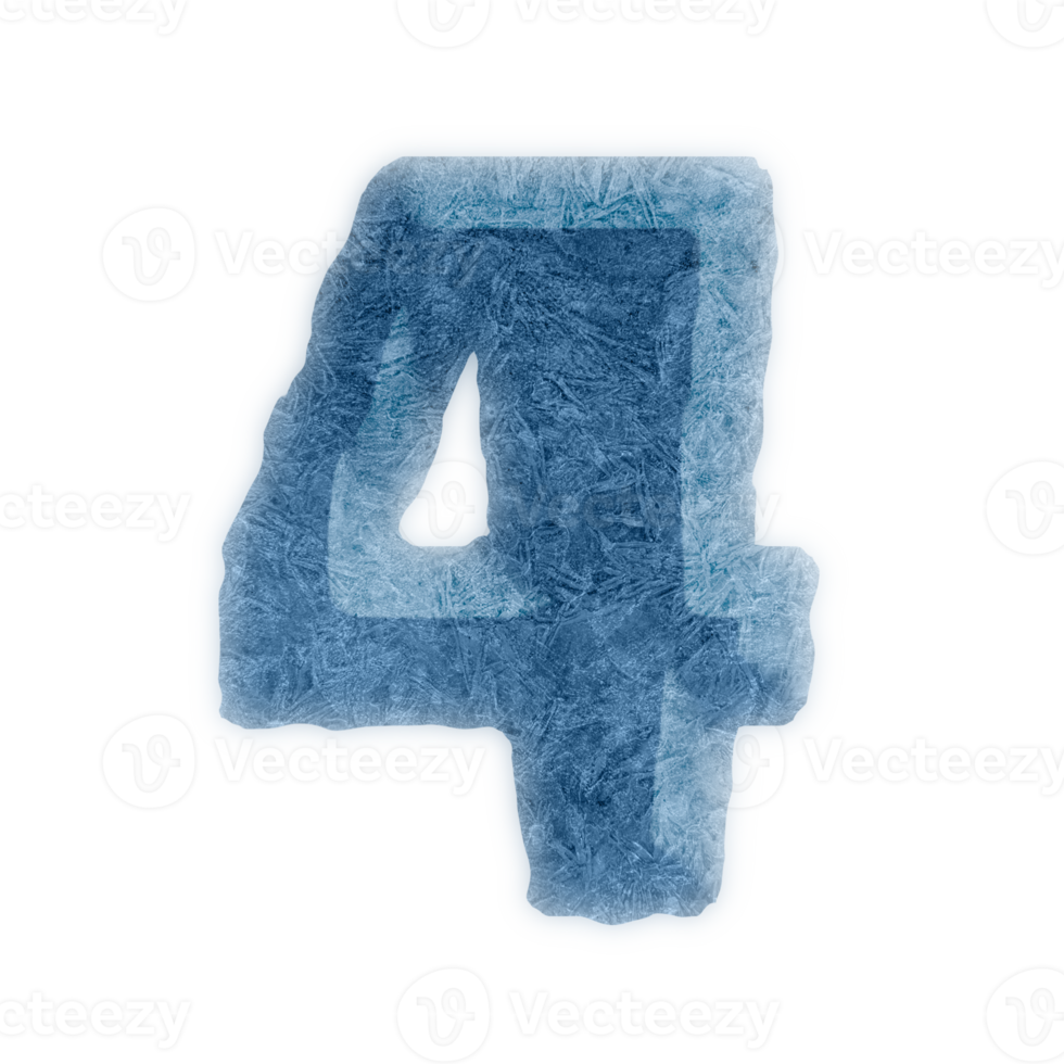 Number 4 ice Number four icon design png