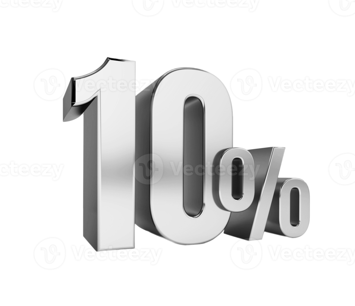 10, percent off. On sale. Great deal. ten percent. 3D text png