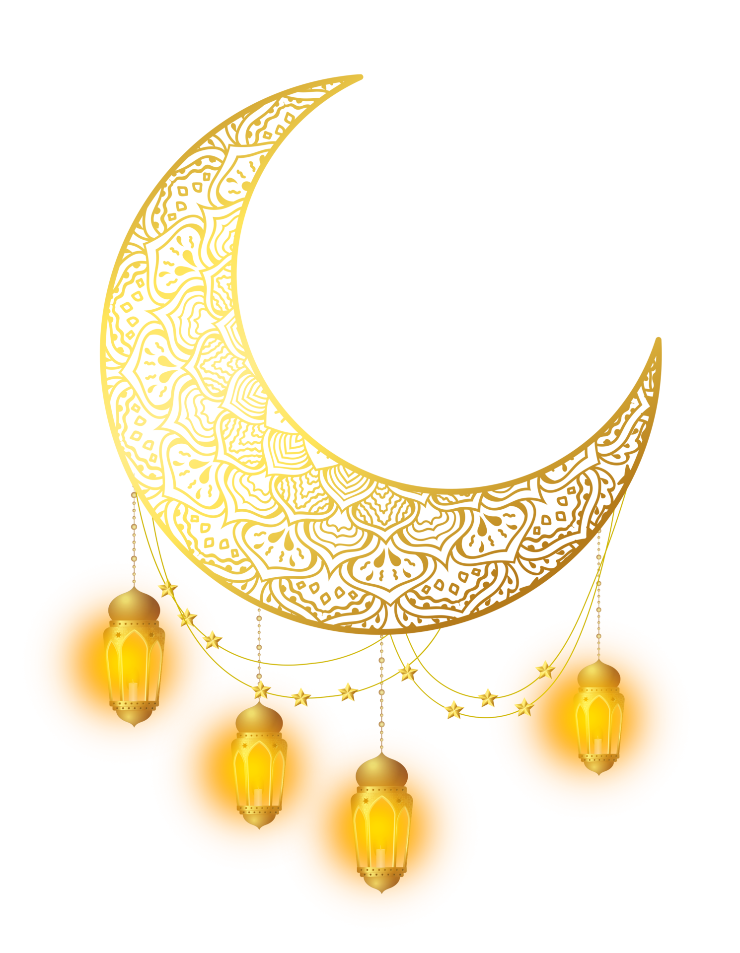 Eid Mubarak Islamic design crescent moon 8490027 PNG