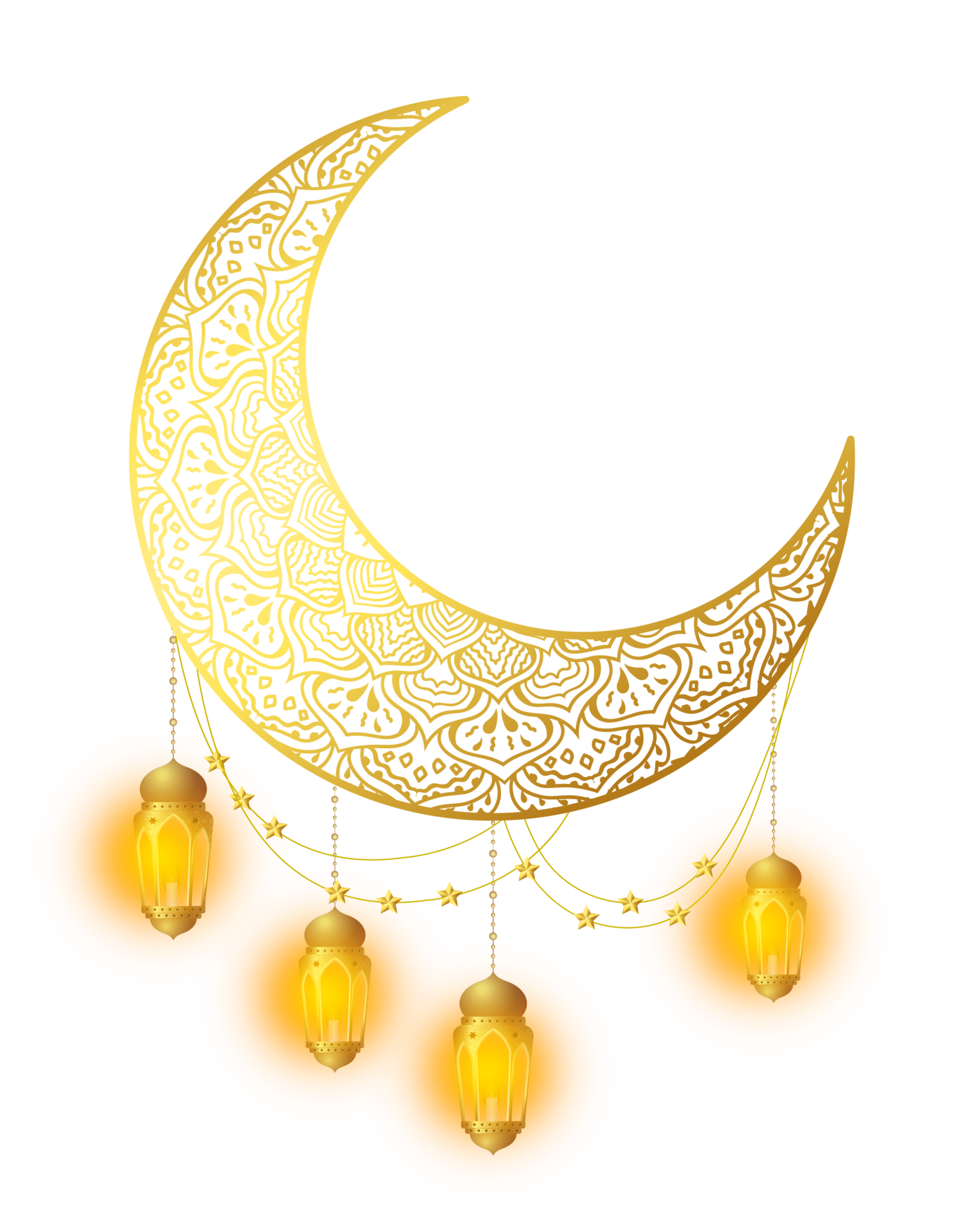 Eid Mubarak Islamic design crescent moon 8490027 PNG