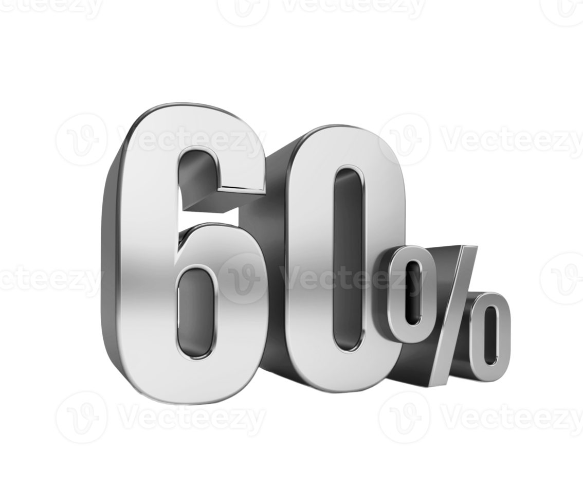 60, sixty percent off. On sale. Great deal. ten percent. 3D text png