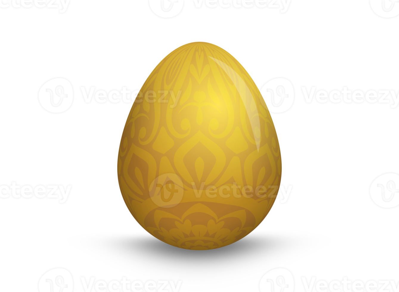 Easter golden egg. Traditional spring png