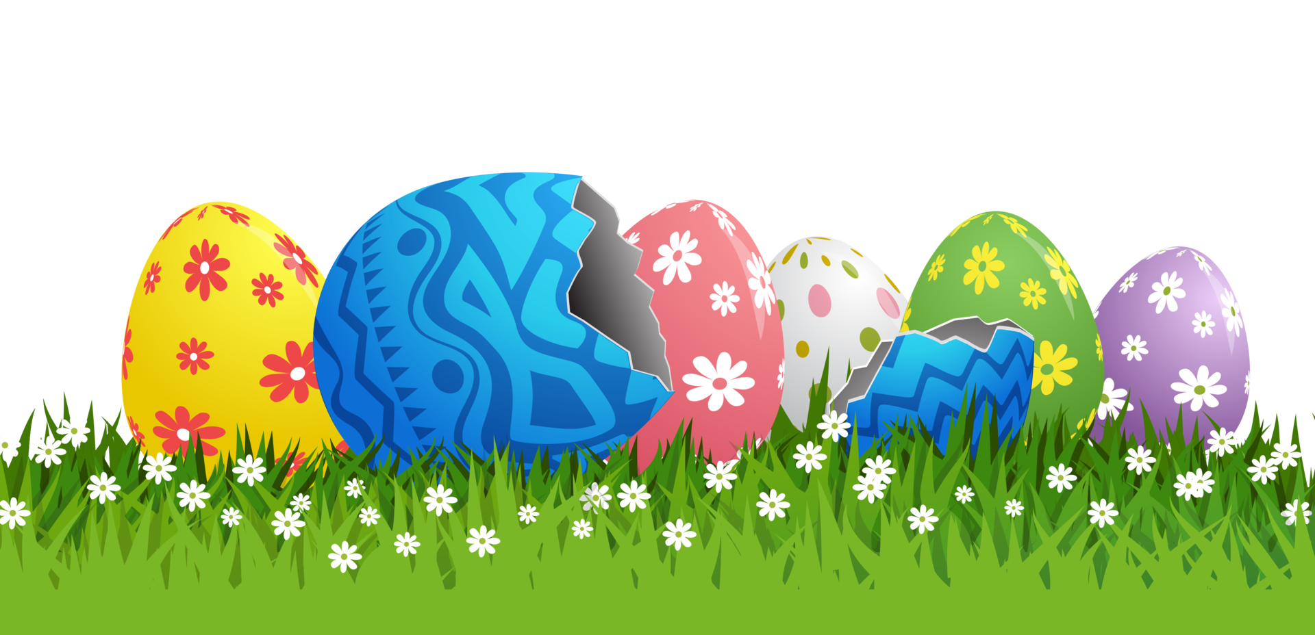 Easter eggs on grass 8490145 PNG