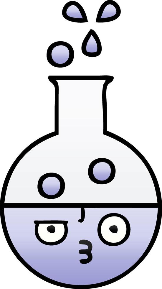 gradient shaded cartoon test tube vector