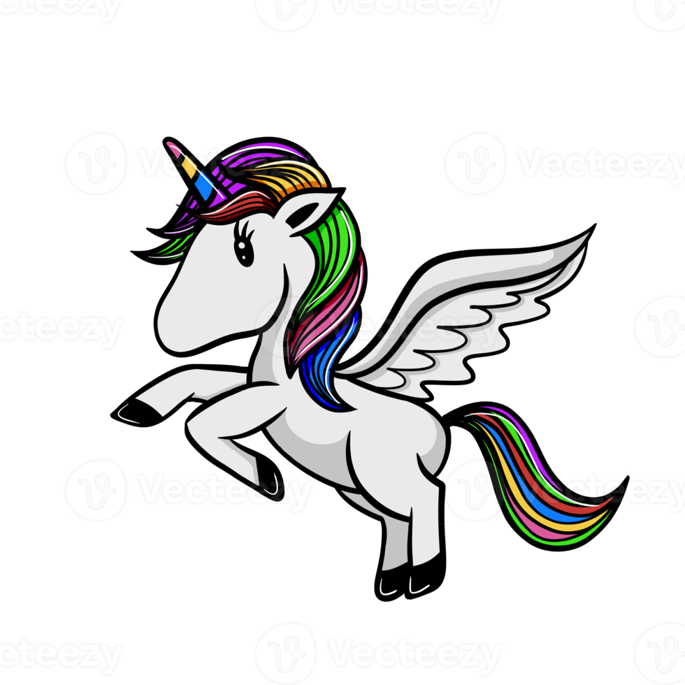 lindo bebé unicornio, icono de unicornio png