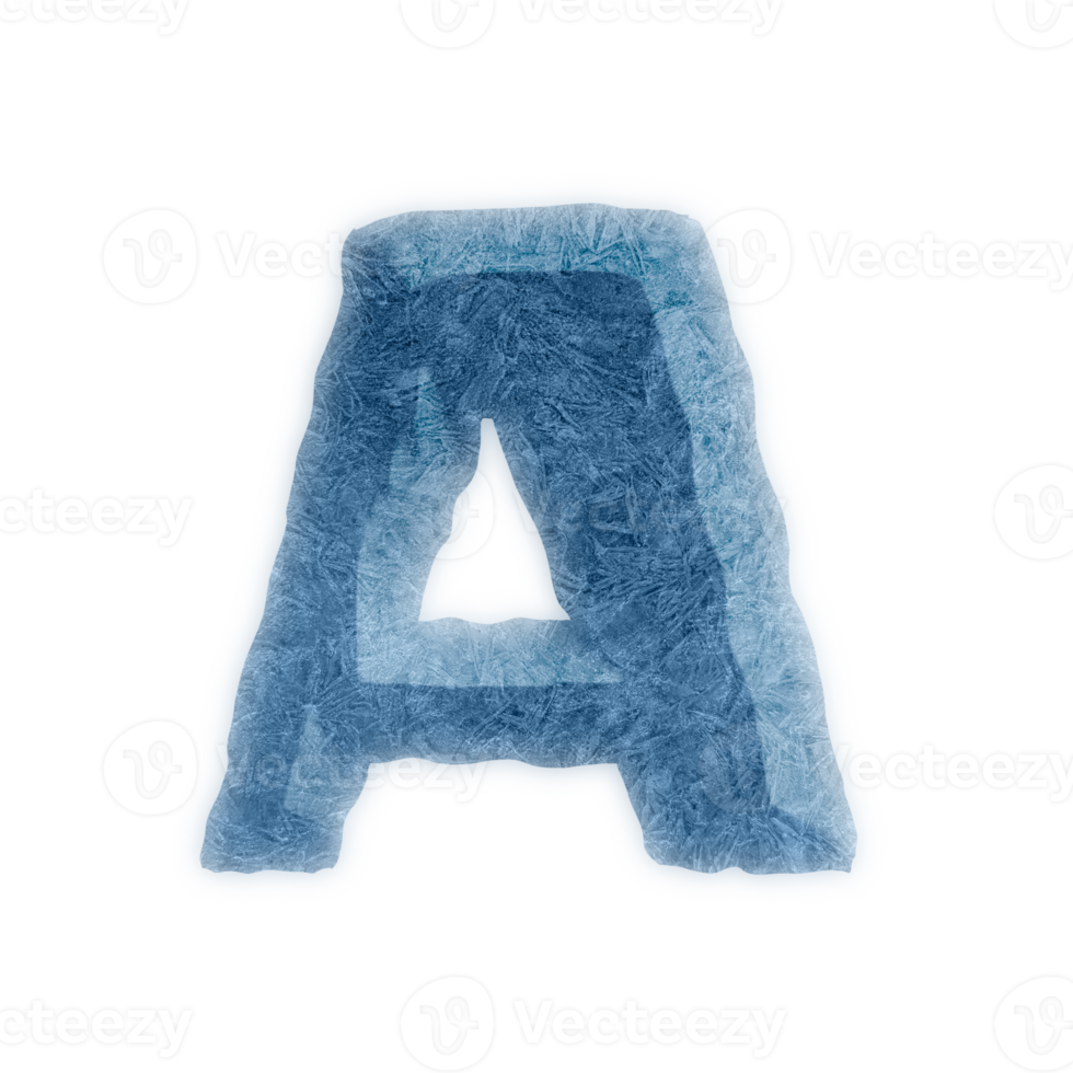 capital  A ice Alphabet Letters icon design png