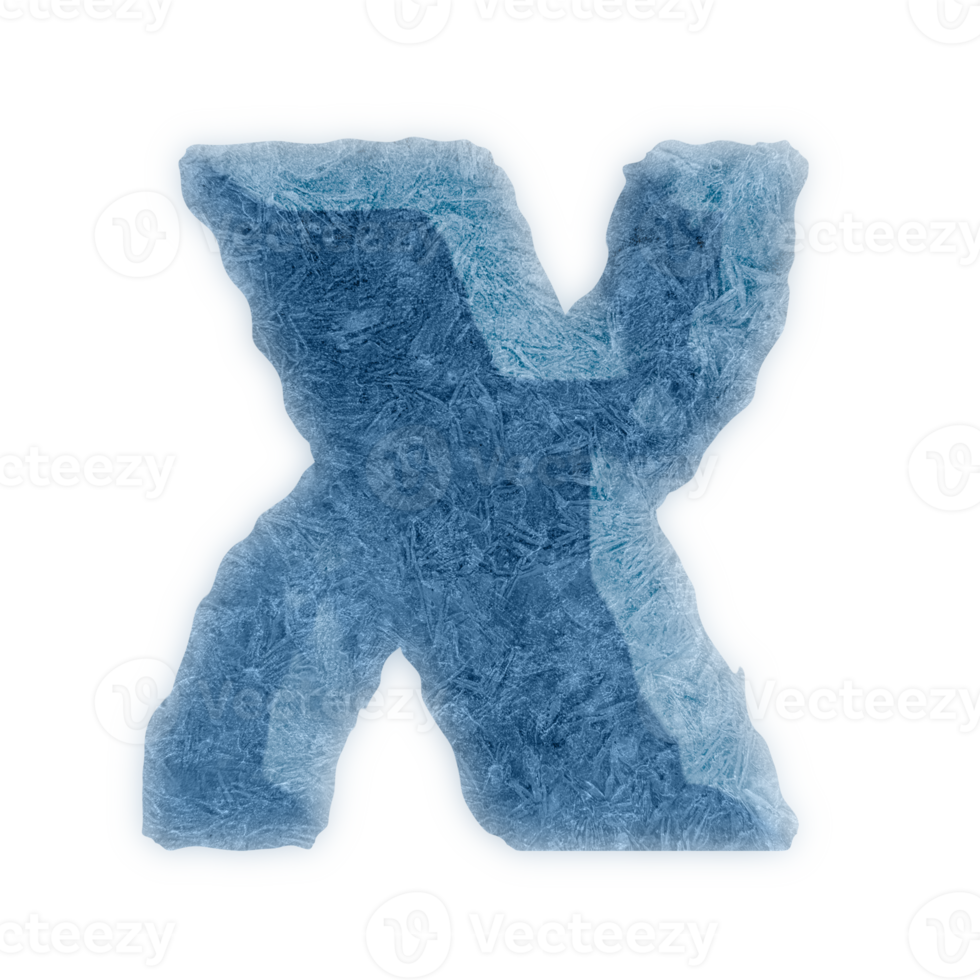 capital  X ice Alphabet Letters icon design png