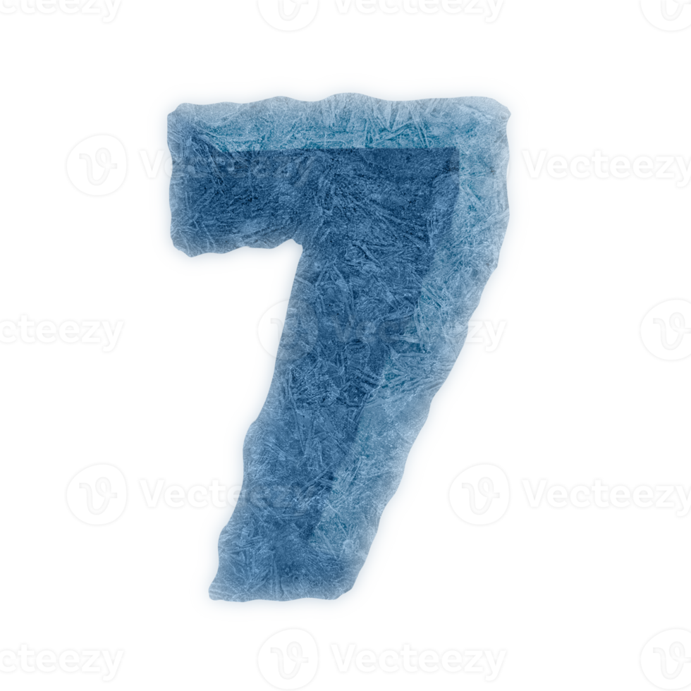 Number 7 ice Number seven icon design png