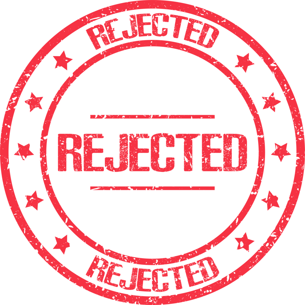 Rejected stamp mark clipart png