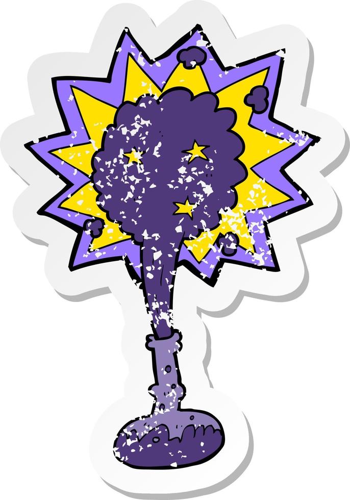 retro distressed sticker of a cartoon potion vector