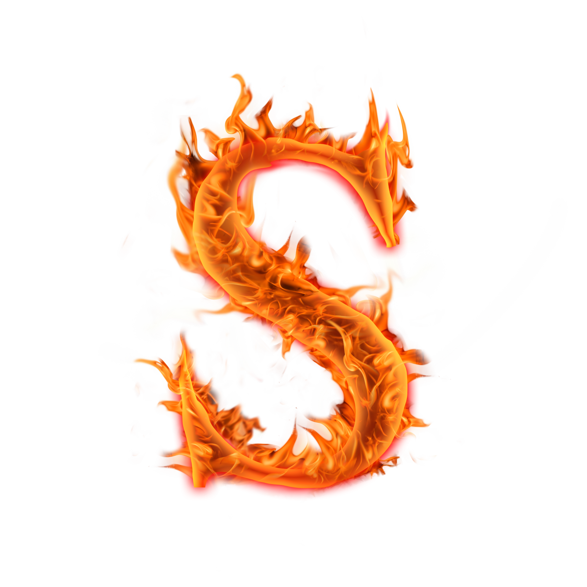 capital S Fire Alphabet Letters icon design 8490518 PNG