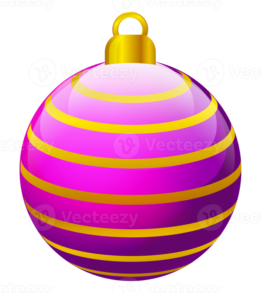 bola roxa de natal png