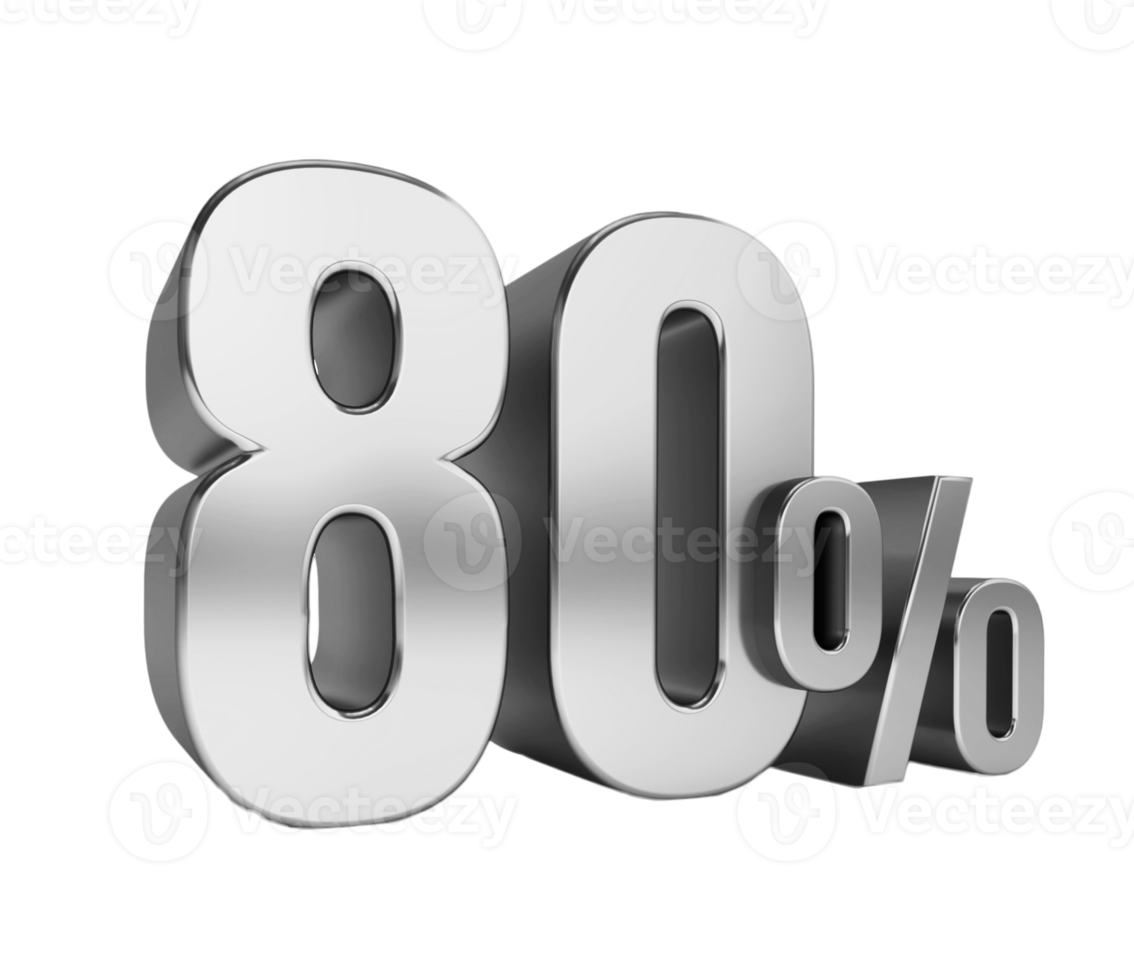 80, eighty percent off. On sale. Great deal. ten percent. 3D text png