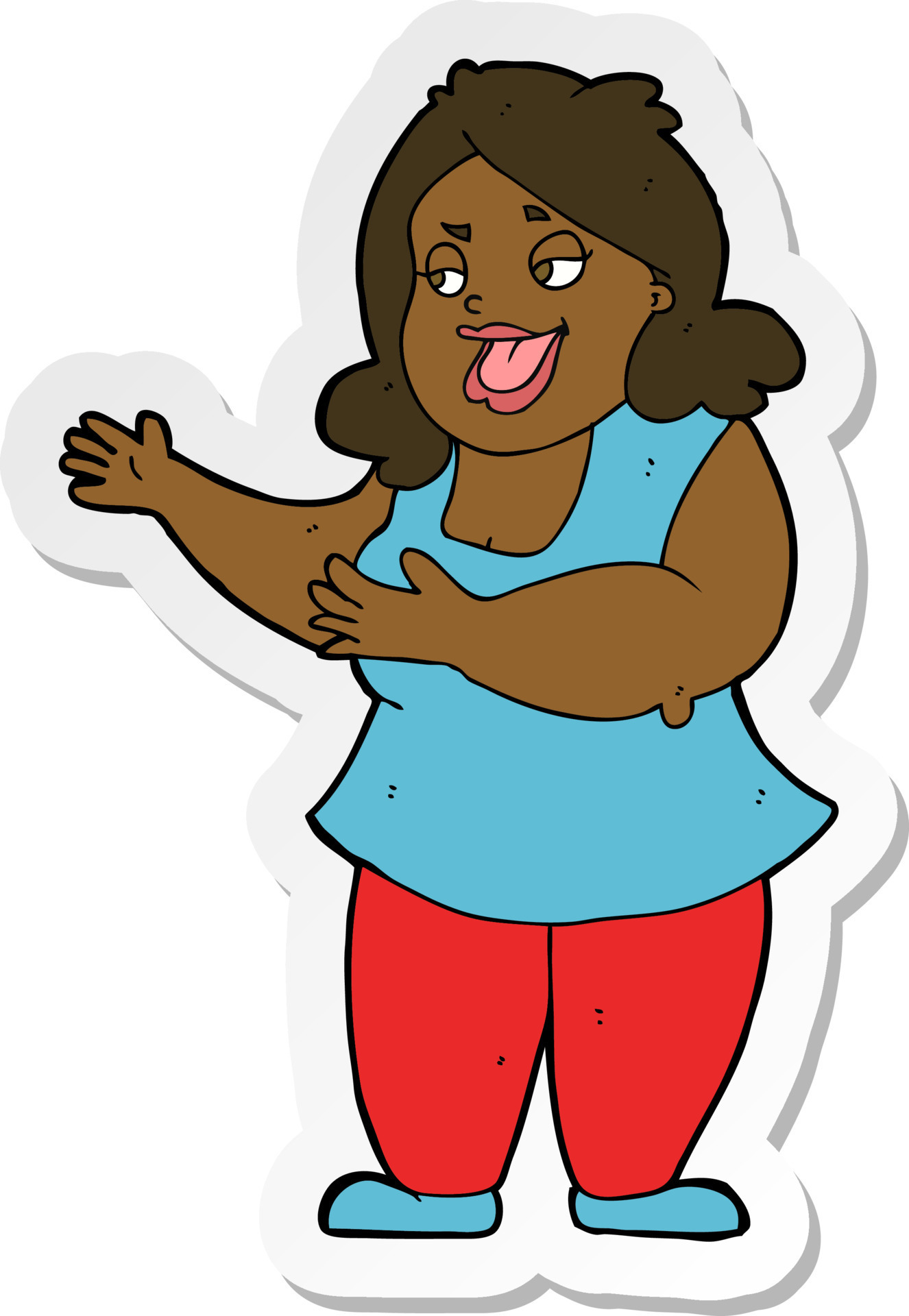 sticker of a cartoon woman singing 8490785 Vector Art at Vecteezy sticker of a cartoon woman singing 8490785 Vector Art at Vecteezy