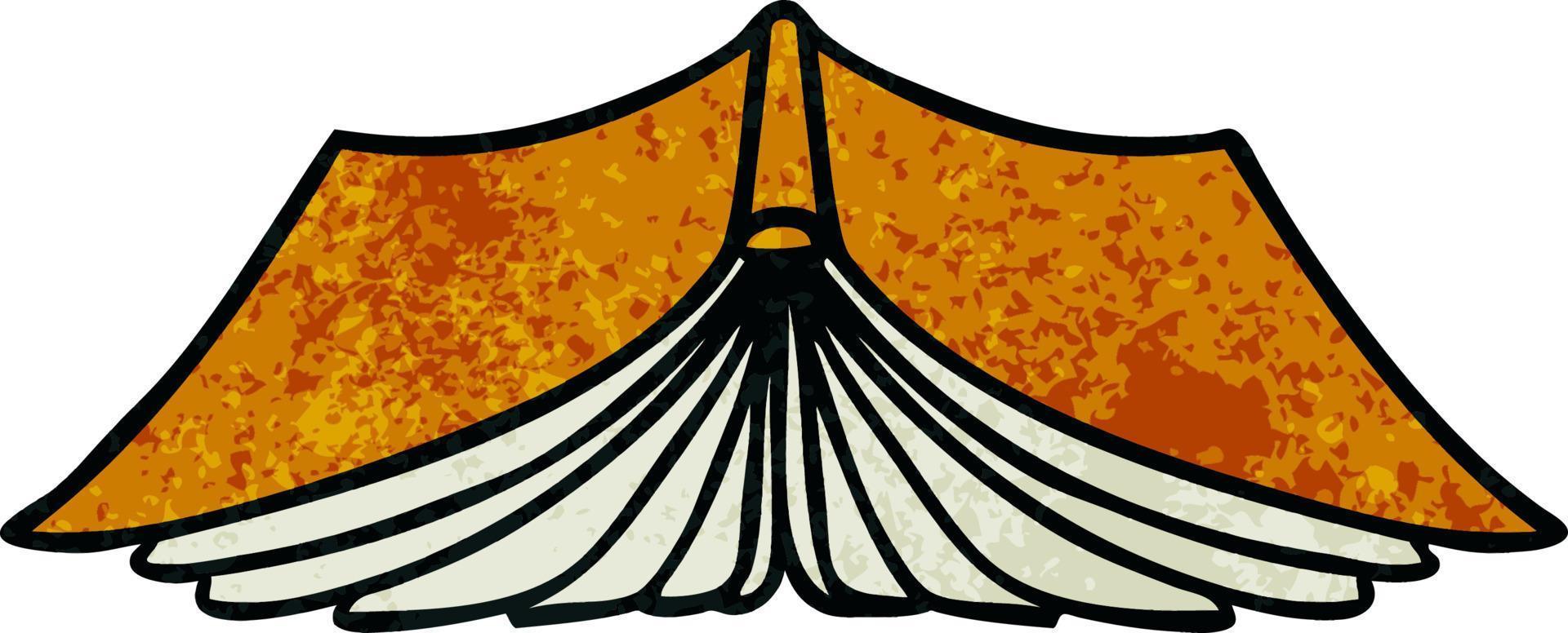textured cartoon doodle of an open book vector