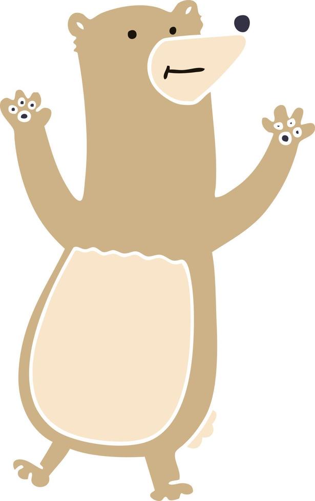 quirky hand drawn cartoon bear vector