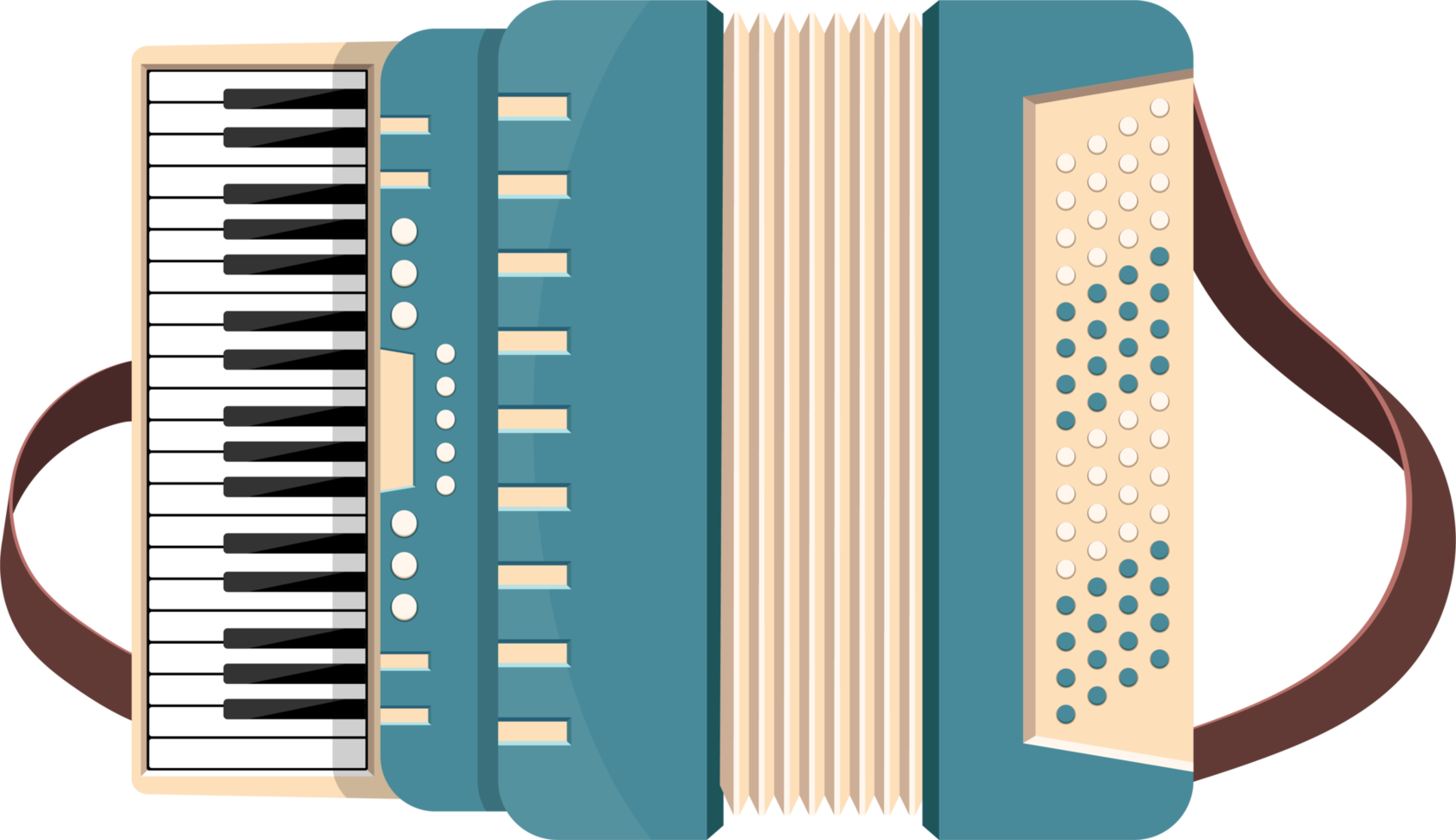 Accordion png design illustration