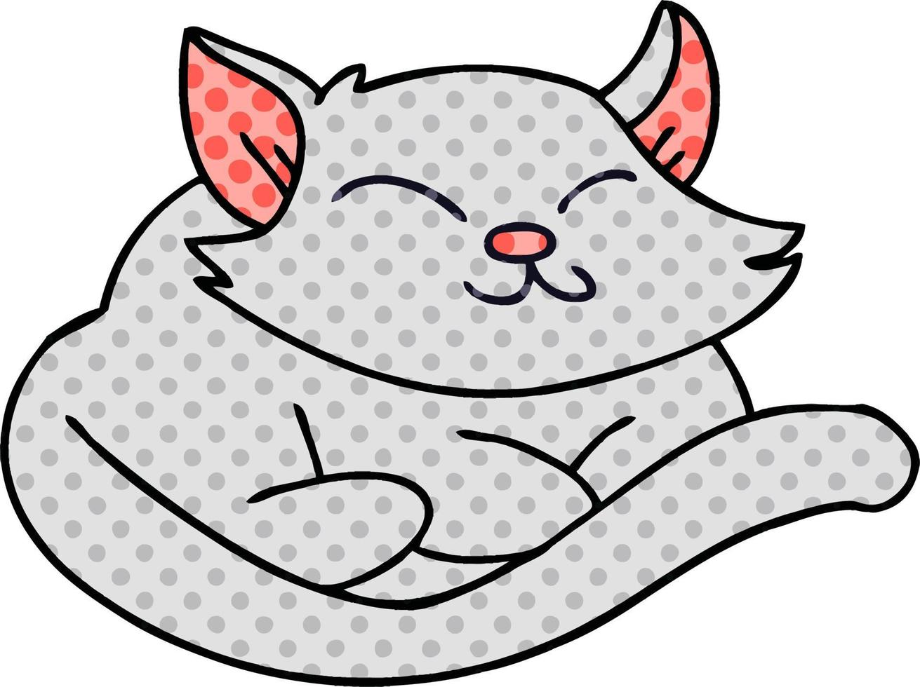 quirky comic book style cartoon cat vector