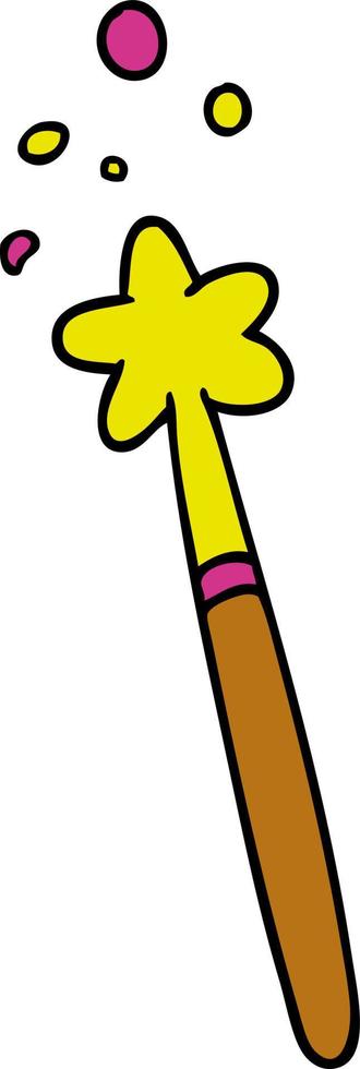 cartoon doodle of a magic wand vector