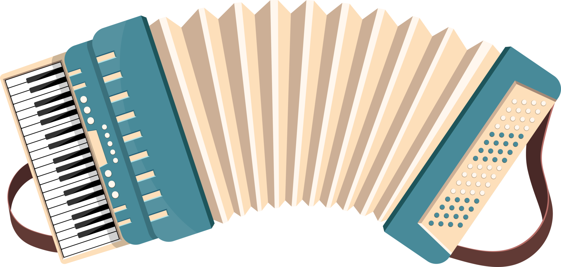 Accordion png design illustration