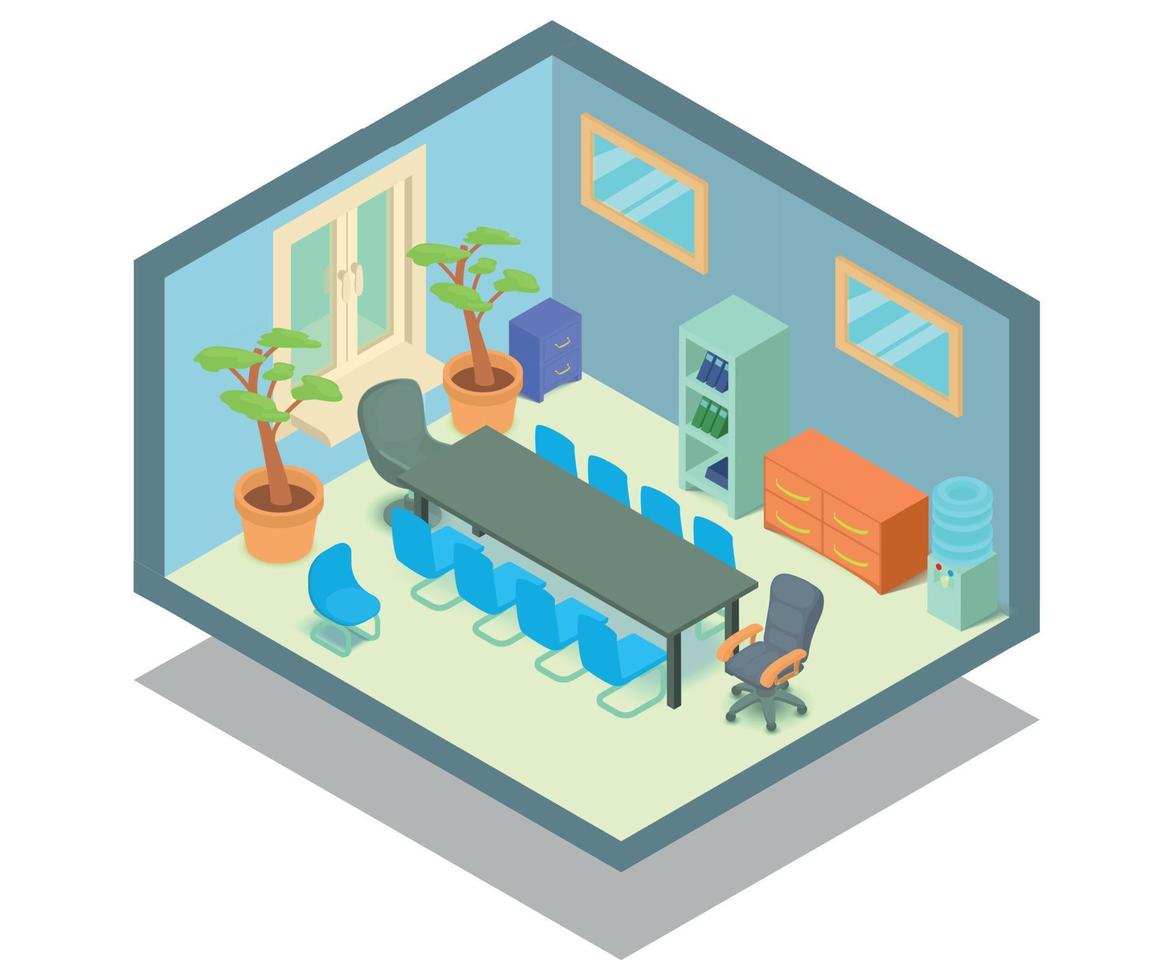 Secretaire concept banner, isometric style vector