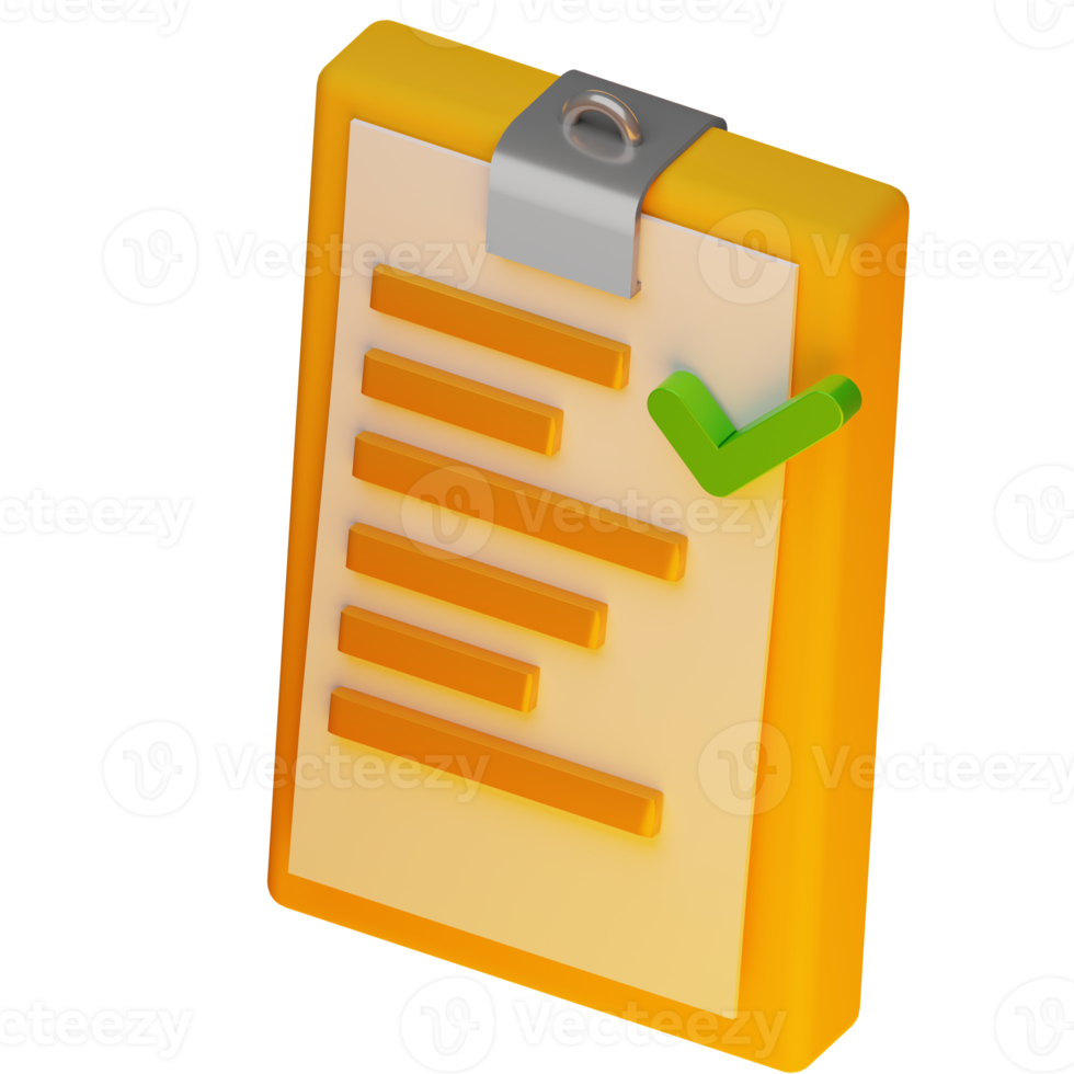 3d book list checked png