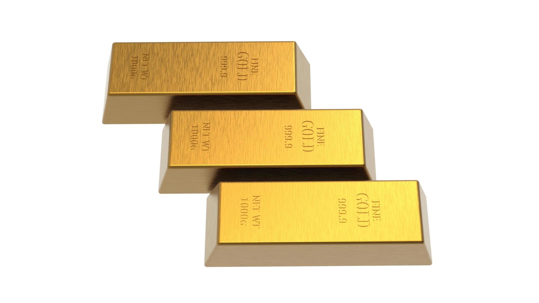 gold bars business banking and financial concept 3d render photo