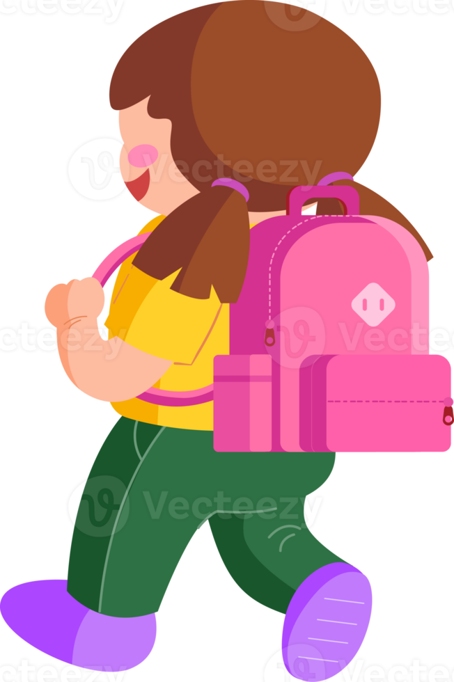 terug naar school illustratie, stripfiguur, kinderen, kid png