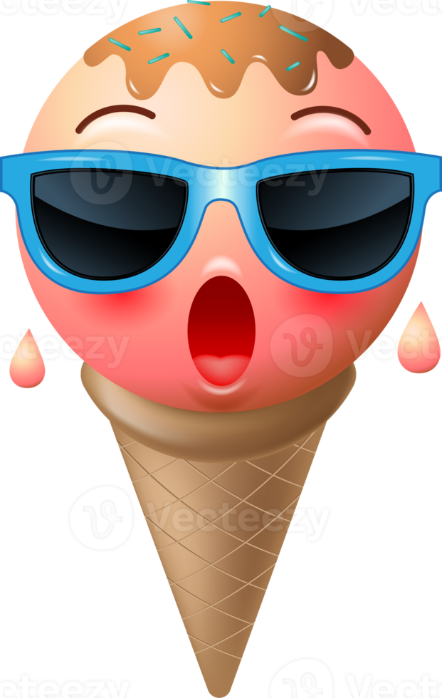 dessert de cri de glace, illustration 3d png