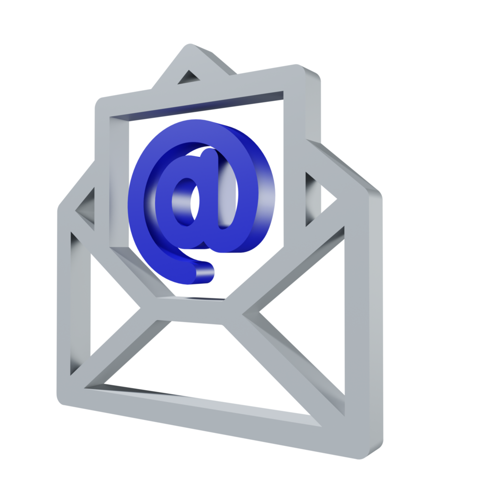 3D Icon Mail PNG Transparent.