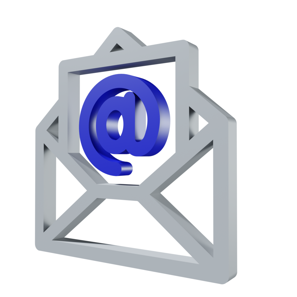 icône 3d courrier png transparent.