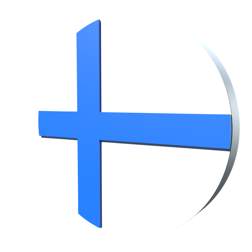 Finland flag 3d icon PNG transparent