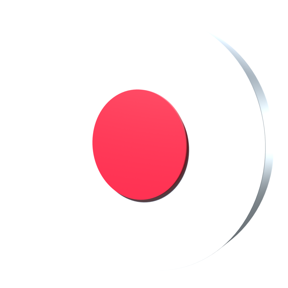 Japan flag 3d icon PNG transparent