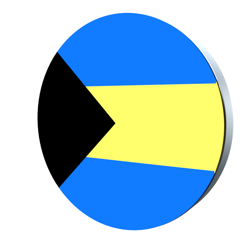 Bahamas-Flagge 3D-Symbol png transparent